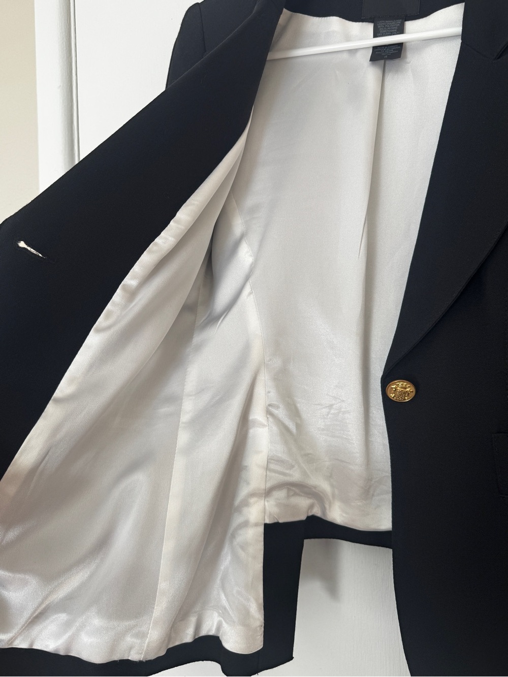 SMYTHE Classic Duchess Blazer Deep Black Wool Jacket 4 - Picture 13 of 14